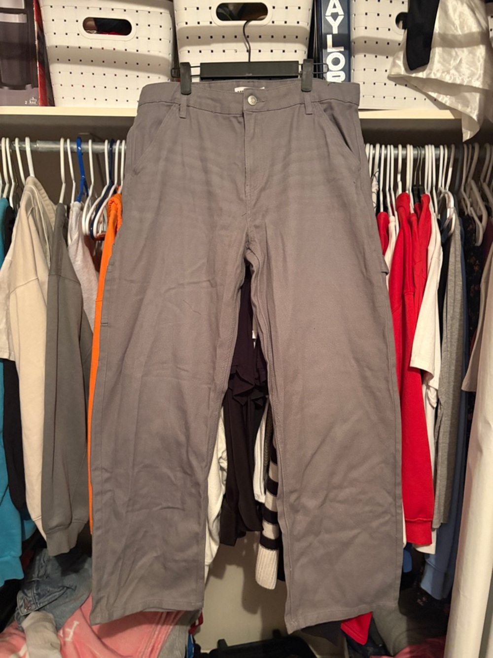 refuge Gray Straight-Leg Chinos